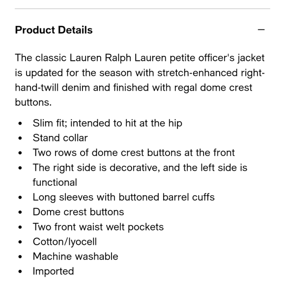 Ralph Lauren Denim Officer's Jacket - Picture 9 of 11